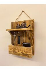 Doğal Ahşap Anahtarlık Cüzdanlık Çok Amaçlı Askılık