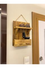 Doğal Ahşap Anahtarlık Cüzdanlık Çok Amaçlı Askılık