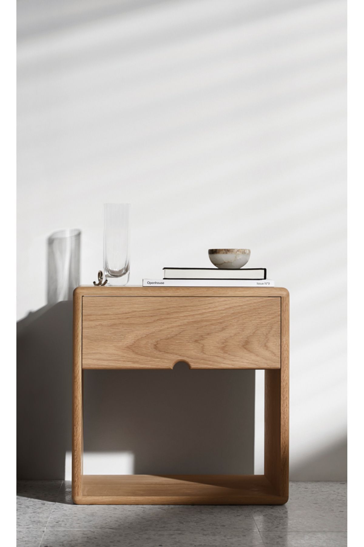  Masif çam tek çekmeceli komodin