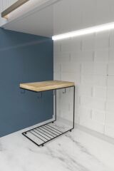 Mutfak Tezgah Üstü Metal Kahve Standı Fincan Askılığı Düzenleyici Kahve Köşesi Otel Cafe Bar