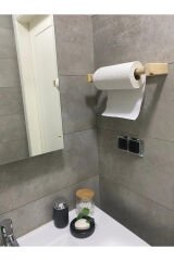 Havluluk Banyo Mutfak Kağıt Havlu El Havlusu Ahşap Rustik Bohem