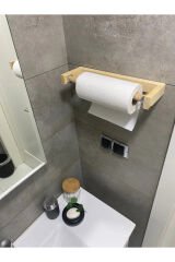 Havluluk Banyo Mutfak Kağıt Havlu El Havlusu Ahşap Rustik Bohem