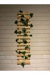 Ledli Pilli Çamağacı Ahşap Saksı Sarmaşıklı Standı Çiçeklik Kış Bahçesi Balkon Dekor Yapay Çiçek