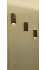 Ahşap Dekoratif Ledli Aplik Duvar Balkon Antre Aksesuarı Otel Cafe Villa Bohem Dekor Piiler Hariç