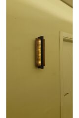 Ahşap Dekoratif Peri Ledli Aplik Duvar Balkon Antre Aksesuarı Otel Cafe Villa Bohem Rustik 40cm