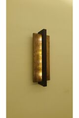 Ahşap Dekoratif Peri Ledli Aplik Duvar Balkon Antre Aksesuarı Otel Cafe Villa Bohem Rustik 40cm