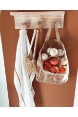 Ahşap Raflı Dekoratif Duvar Askılığı Montessori Askılık 35 cm (1 Adet)