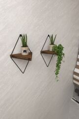 2 Li Lüks Doğal Masif Ahşap Dekoratif Üçgen Raf Balkon Tanzim Çiçeklik Saksılık