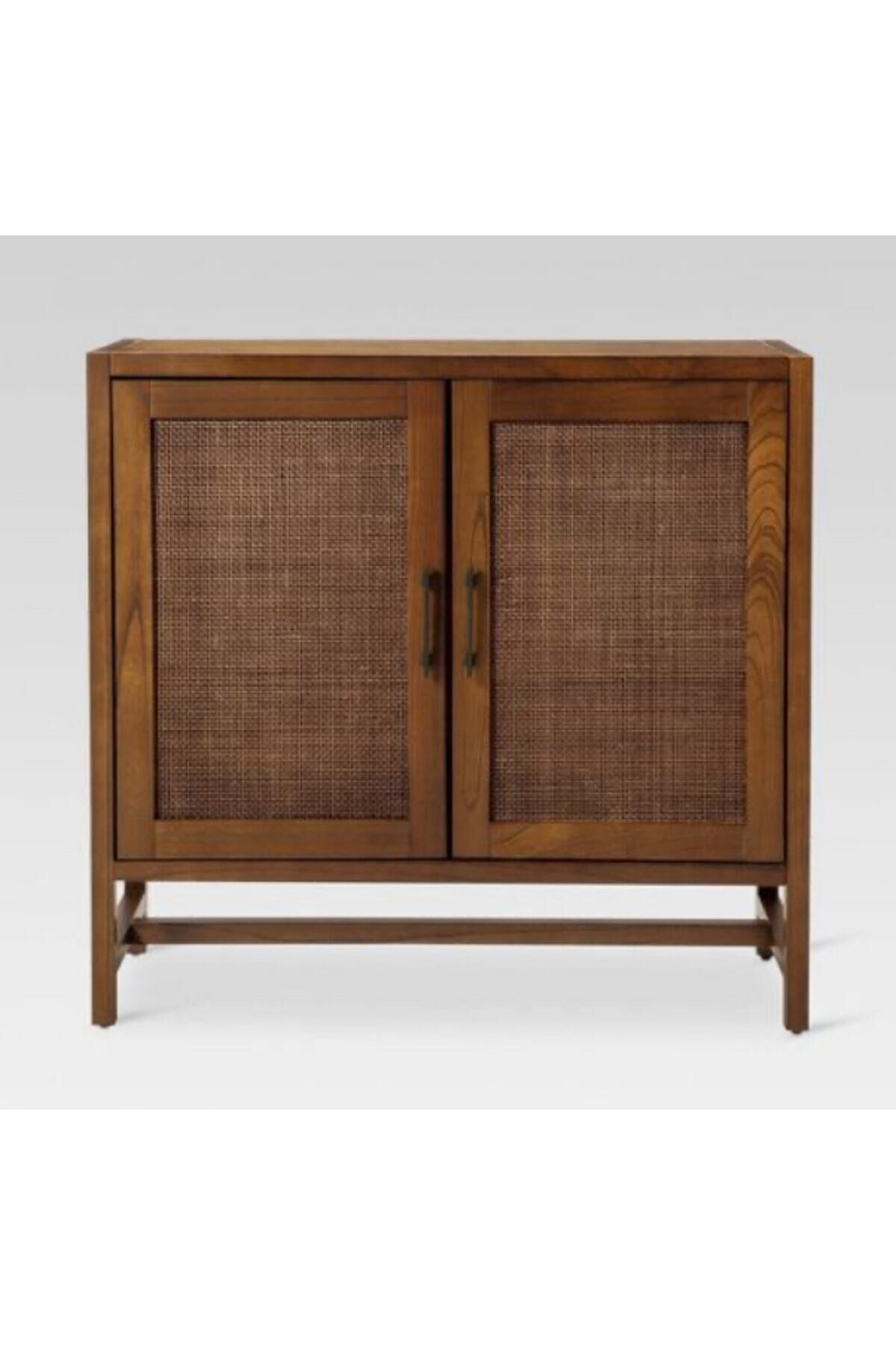  Hasır Vitrin Hazeran Gümüşlük Doğal Ahşap Vitrin