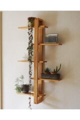 Ahşap ayarlanabilir raflı çiçeklik