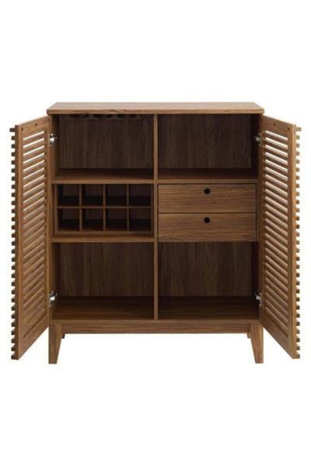  Woodteks Ahşap Dekoratif Şarap Standı Şaraplık Çok Amaçlı Dolap