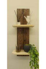 Lüks Dekoratif Ahşap Semplice Duvar Rafı