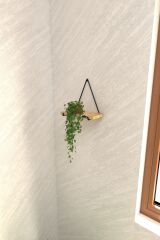 Tekli Lüks Dekoratif Duvar Rafı Doğal Masif Ahşap Balkon Rafı Çiçeklik Saksılık