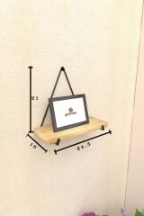 Tekli Lüks Dekoratif Duvar Rafı Doğal Masif Ahşap Balkon Rafı Çiçeklik Saksılık