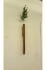 Dekoratif Ahşap Çiçeklik Duvar Dekoru Rustik Çiçeklik Yapay Çiçek Ev Antre Balkon Saksılık 50cm