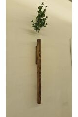 Dekoratif Ahşap Çiçeklik Duvar Dekoru Rustik Çiçeklik Yapay Çiçek Ev Antre Balkon Saksılık 50cm