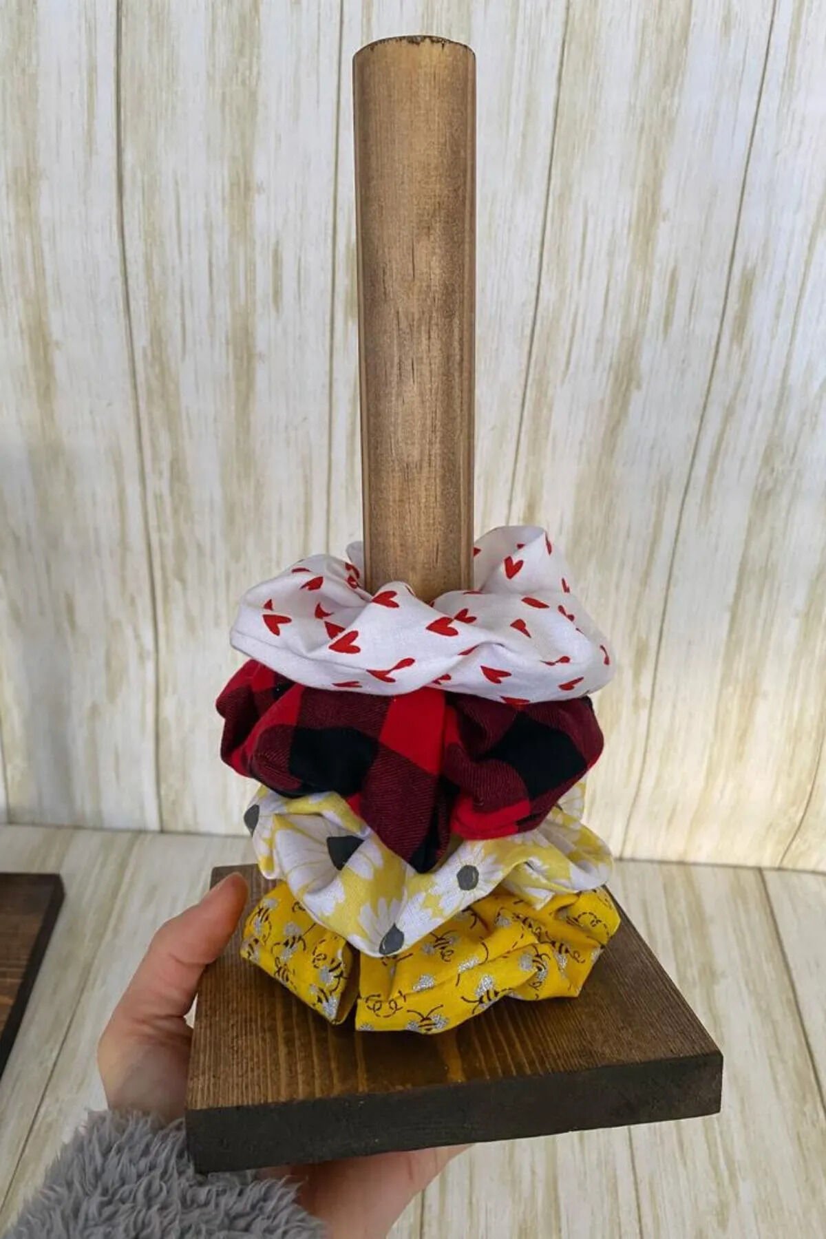 Ahşap Rustik Lastik Toka Tutacağı