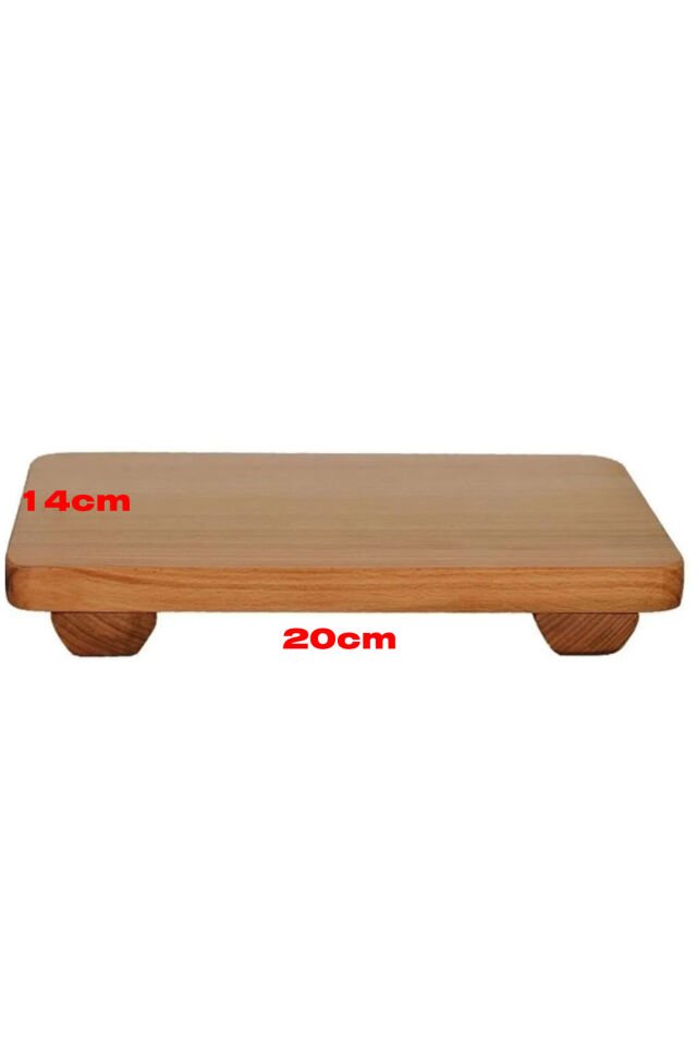  Kahverengi Ahşap Eskitme Ayaklı Sunumluk Et Tahtası 20x14 2 adetAhşap 1 Parça