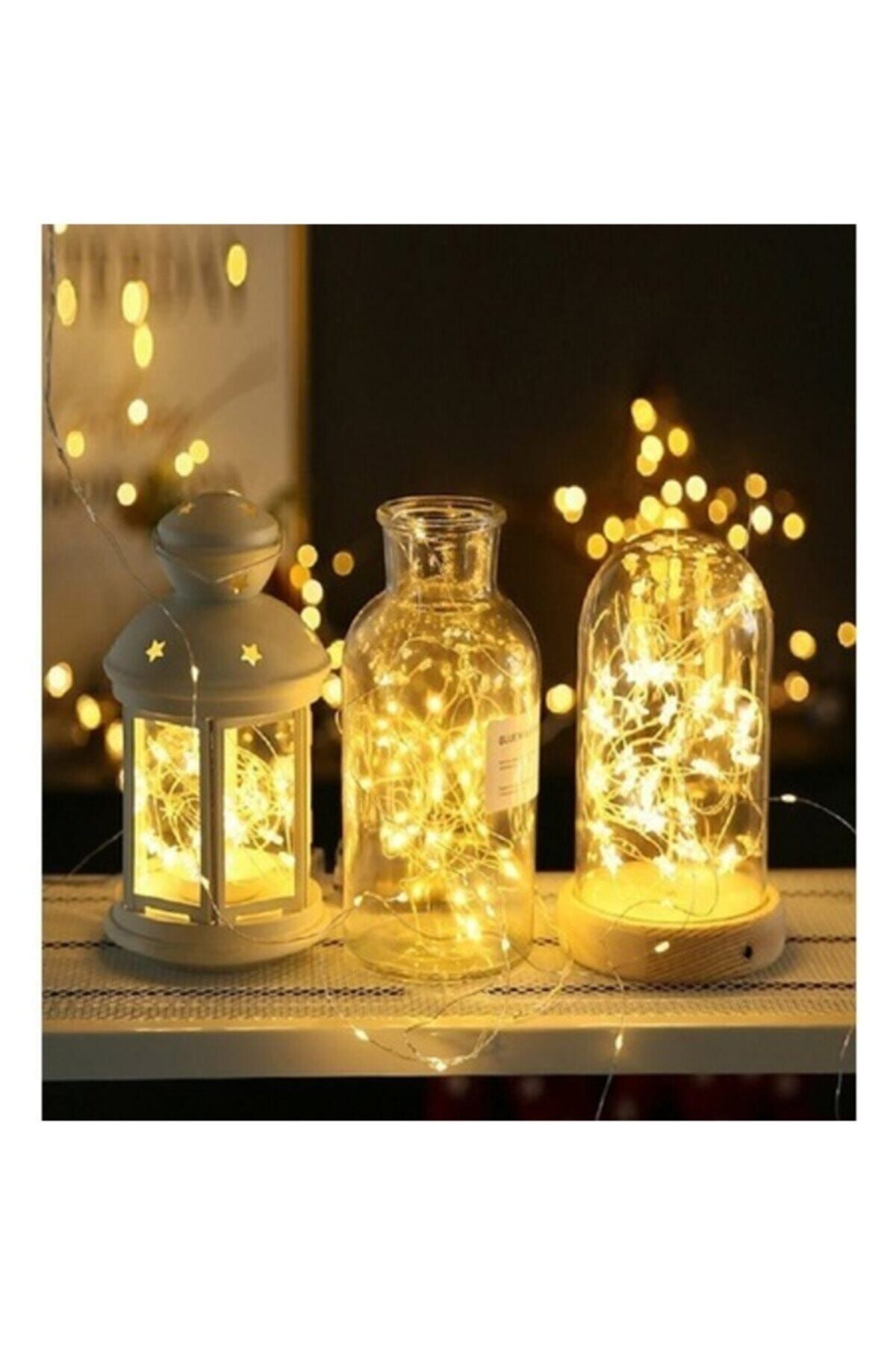  Peri Led Gün Işığı Dekoratif Ayıdnlatma Ev Süsü Çerçeve Pilli 3 Metre