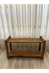 Lüx Ahşap Saksılık Çok Amaçlı Sehpa 2 Katlı Çiçeklik Saksı Düzenleyici