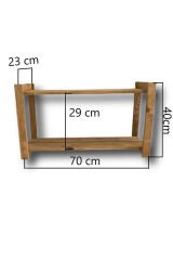 Lüx Ahşap Saksılık Çok Amaçlı Sehpa 2 Katlı Çiçeklik Saksı Düzenleyici