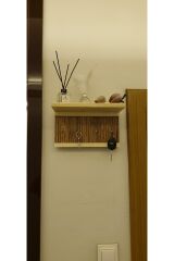 Lüks Modern Dekoratif Ahşap Raflı Anahtarlık Dekoratif Raf Ev Antre Hol Askılık