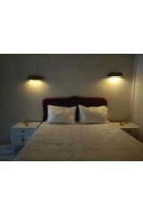 2 Li Dekoratif Peri Ledli Ahşap Aplik Dekoratif Aydınlatma Duvar Dekoru Yatak Odası Aplik