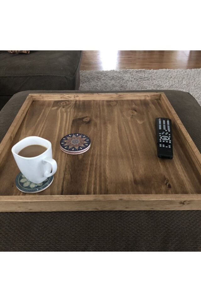  Osmanlı Tepsisi, Büyük, Ahşap Tepsi, Kahvaltı Tepsisi, Puf Tepsisi