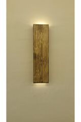 Ahşap Dekoratif Pilhariç Ledli Aplik Balkon Antre Aksesuarı Otel Cafe Villa Bohem Rustik Dekor 35cm