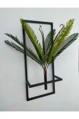 Dekoratif Metal Çiçeklik Ve Yapay Palmiye Areka Duvar Aksesuarı Dekoratif Salon Balkon Saksı