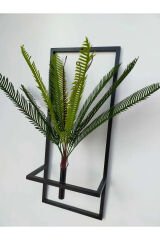 Dekoratif Metal Çiçeklik Ve Yapay Palmiye Areka Duvar Aksesuarı Dekoratif Salon Balkon Saksı