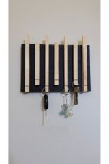 Dekoratif Ahşap Anahtarlık Duvar Askılığı Antre Hol Askısı Anahtar Askısı