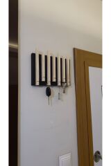 Dekoratif Ahşap Anahtarlık Duvar Askılığı Antre Hol Askısı Anahtar Askısı