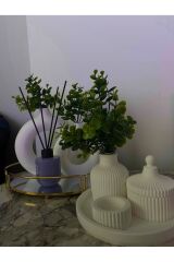 Dekoratif Yapay Bitki Şimşir Demet Garnitür Tek Dal Ev Dekoru Saksı Bitkisi Cafe Bar Dekoru