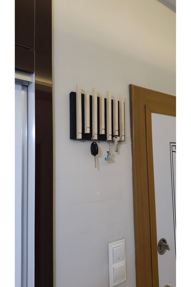  Dekoratif Ahşap Anahtarlık Antre Hol Askılık Duvar Askısı