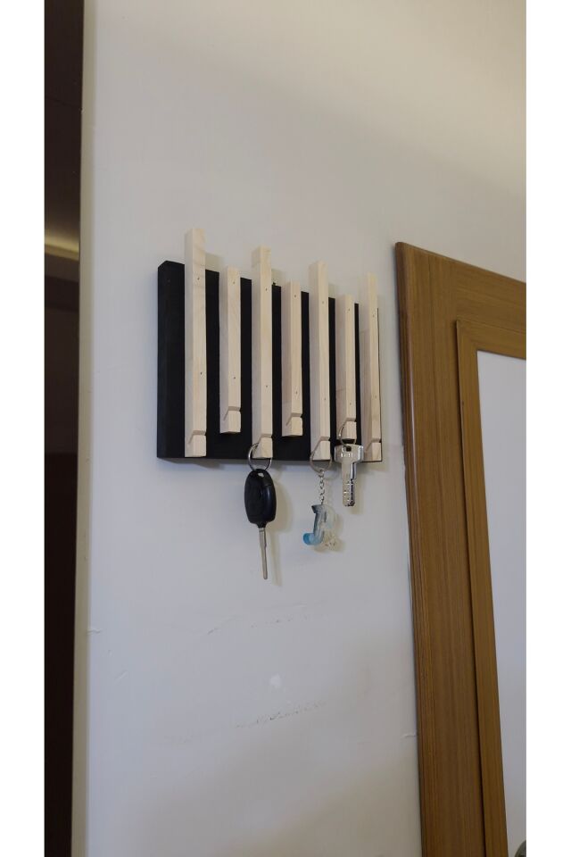  Dekoratif Ahşap Anahtarlık Antre Hol Askılık Duvar Askısı