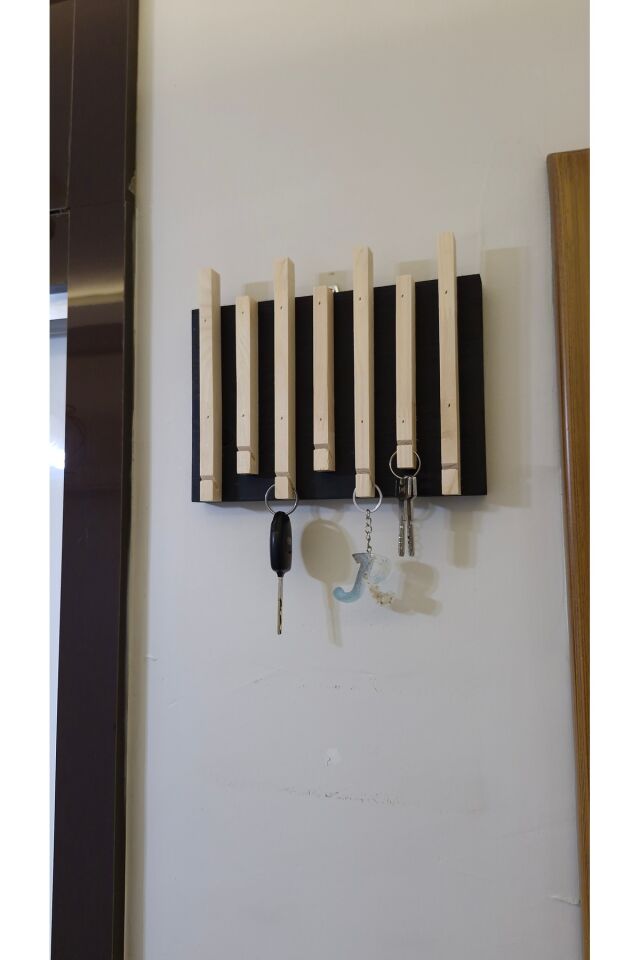  Dekoratif Ahşap Anahtarlık Antre Hol Askılık Duvar Askısı