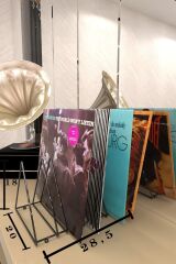 Masa Üstü Dergilik Plaklık 9 Bölmeli Üçgen Metal Kitaplık Organizer Gazetelik Düzenleyici