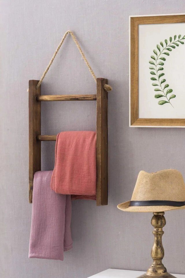  Banyo Mutfak Havluluk Dekoratif Ahşap Havluluk Havlu Askısı Otel Villa Cafe Bungalov Havluluk