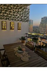 Üçlü Set Peri Ledli Masif Panel Dekoratif Tablo Duvar Süsü Ev Antre Balkon Süsü 36x18cm Piller Hariç