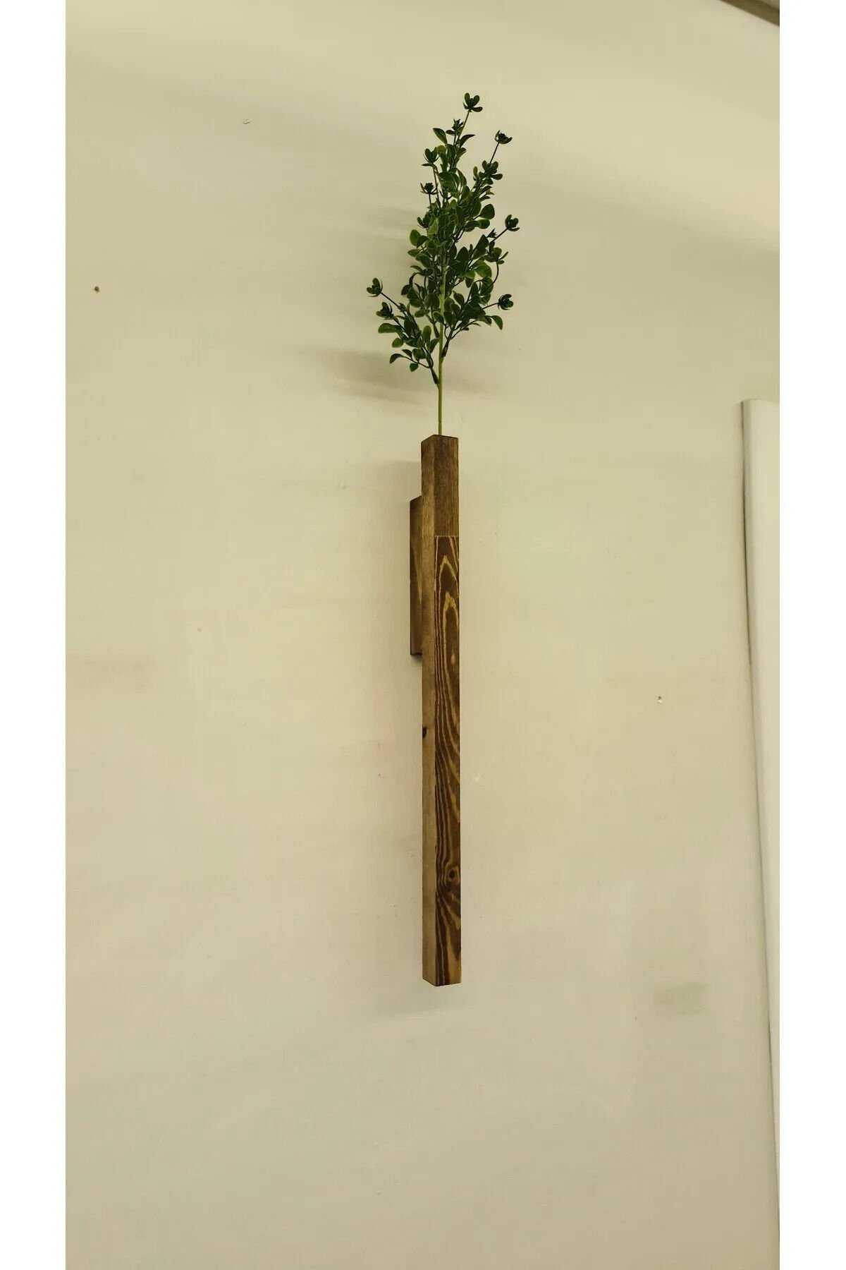  Dekoratif Ahşap Çiçeklik Duvar Dekoru Rustik Çiçeklik Yapay Çiçek Ev Antre Balkon Saksılık 50cm