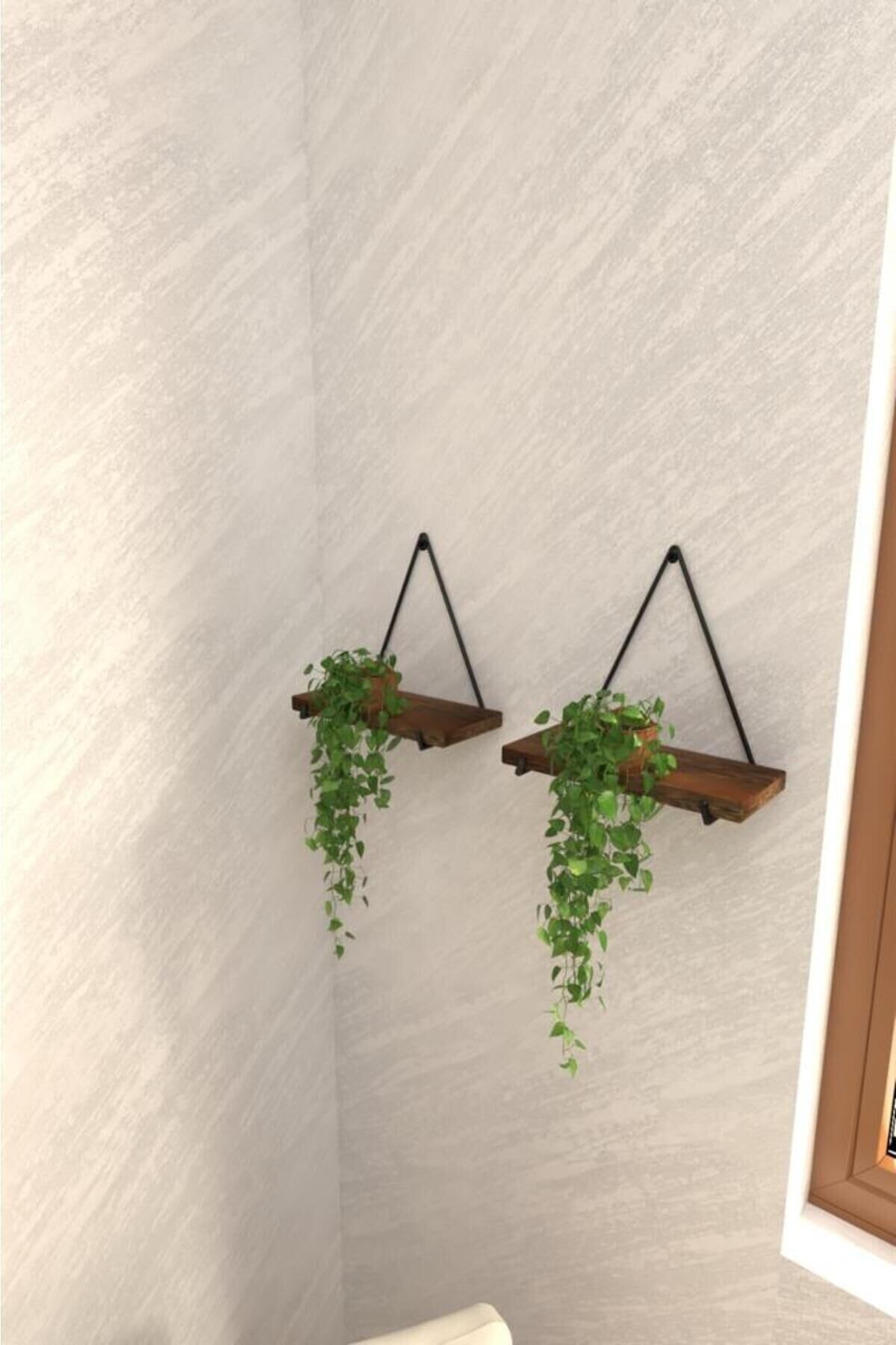  AHŞAP METAL 2'Lİ RAF DUVAR DEKOR MUTFAK BAHARATLIK ORGANZER BANYO LAVABO