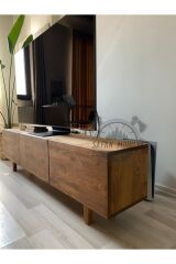 Ahşap Devirme Kapaklı Koyu Ceviz Model Tv Ünite