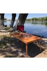 Kamp Masası, Katlanabilir Model, Piknik Ve Bahçe Masası AYAK BOYU NET 60 CM