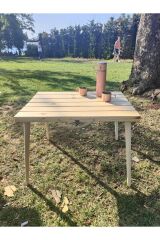 50x70  Ahşap Katlanır Kamp Piknik Masası