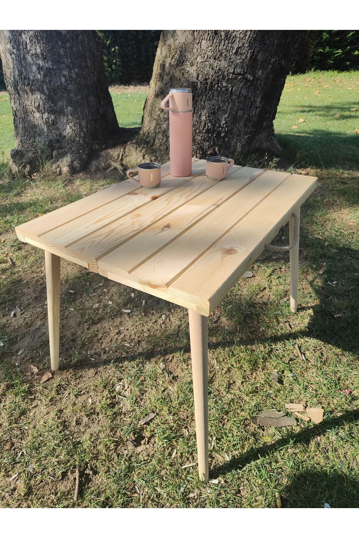 50x70  Ahşap Katlanır Kamp Piknik Masası