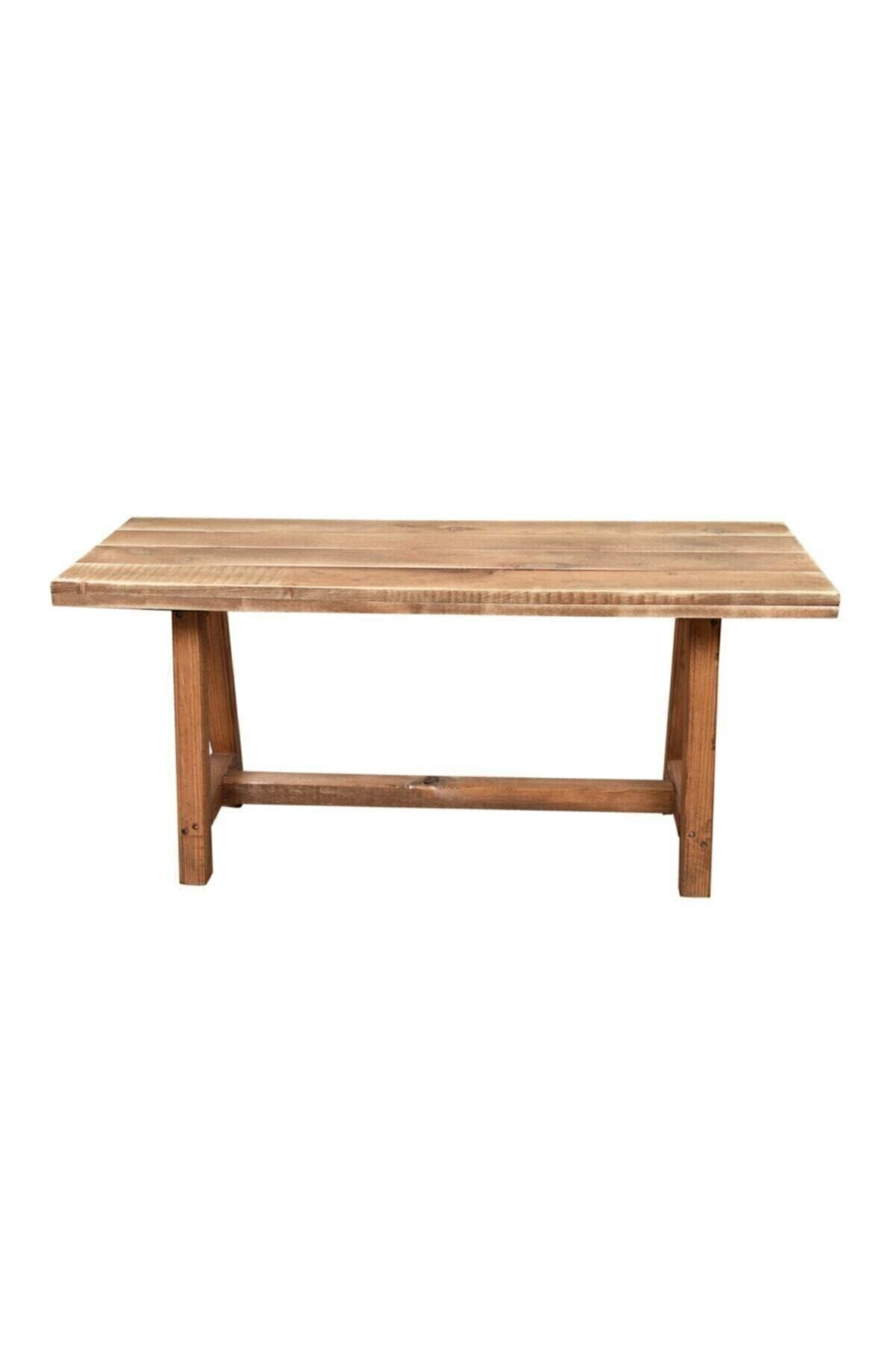 Bomento Ahşap Bank Bench Sandalye Mutfak Bank Rustik Dekoratif 100 Cm