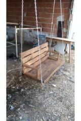 Balkon Teras Bahçe Ahşap Salıncak