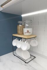 Lüks Masa Üstü Çok Amaçlı Fincanlık Kahve Standı Fincan Askılığı Kahve Düzenleyici Kahve Köşesi