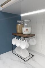 Lüks Masa Üstü Çok Amaçlı Fincanlık Kahve Standı Fincan Askılığı Kahve Düzenleyici Kahve Köşesi